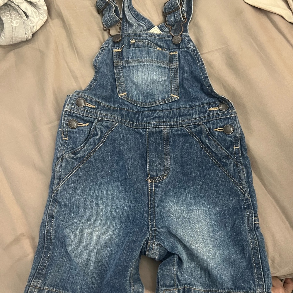 Oshkosh Boy Denim Overall Shorts Size 18 months